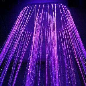 Fibre optics shower with lightsource
