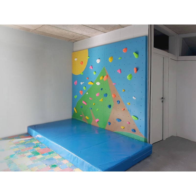 Rocódromo Basico con inclinación versión pladur - Edurki - Equipamiento de  salas de psicomotricidad, integración sensorial y atención temprana