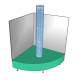 Base cuarto de circunferencia para tubo de burbujas 2