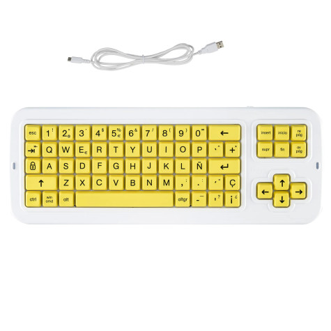 Teclado Clevy Alto Contraste Tri-Mode1