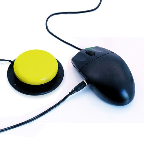 Mouse USB con un botón adaptado