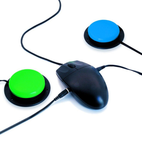 Mouse USB con dos botones adaptados