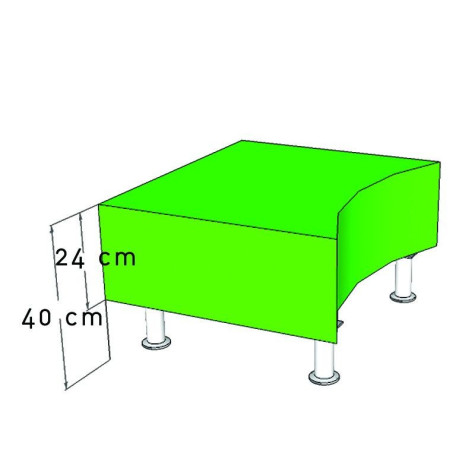 Módulo lateral izquierdo con patas