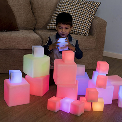 Cubos de construcción luminosos - Pack de 12