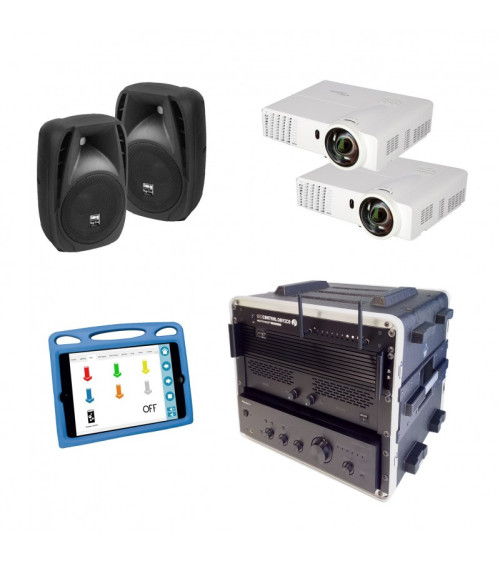 SHX Rack con iPad - doppia proiezione