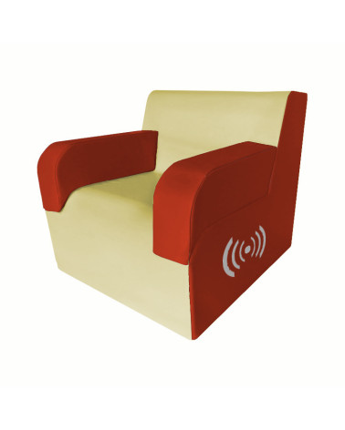 Sillón individual con brazos vibroacústico
